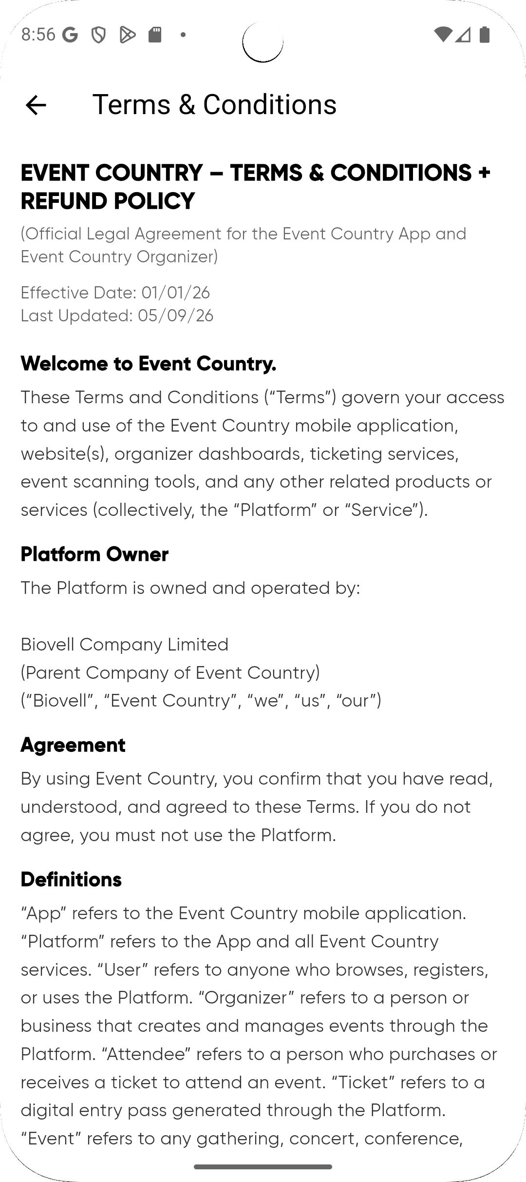 Event Country app preview 10